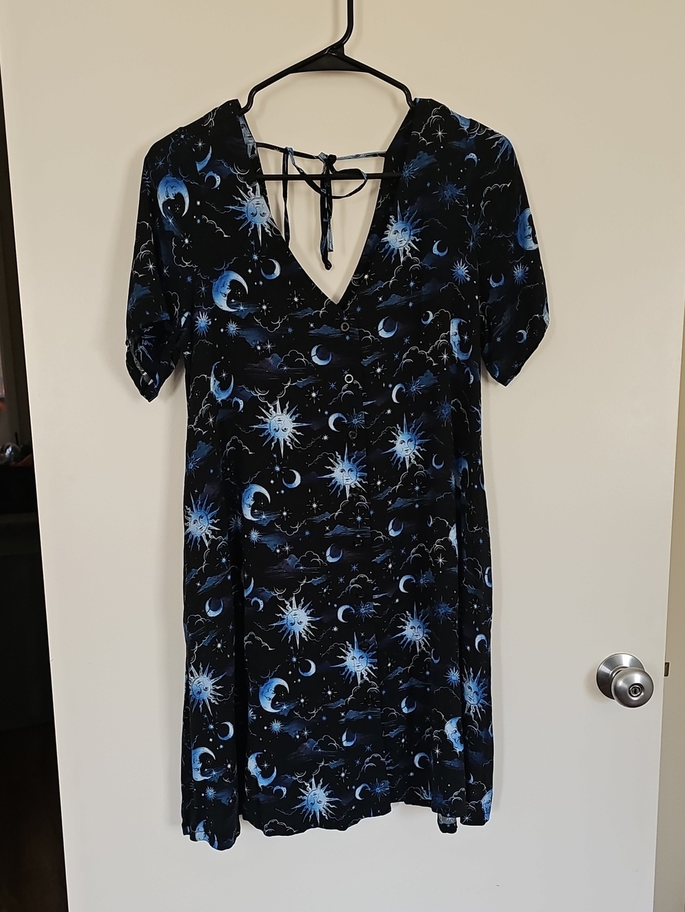 Hot Topic Black & Blue Celestial Mini Dress